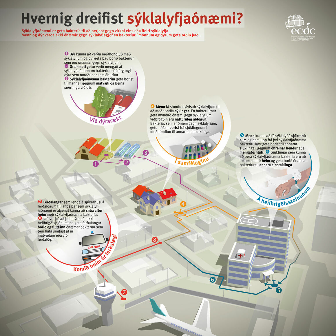 Hvernig dreifist sýklalyfjaónæmi?