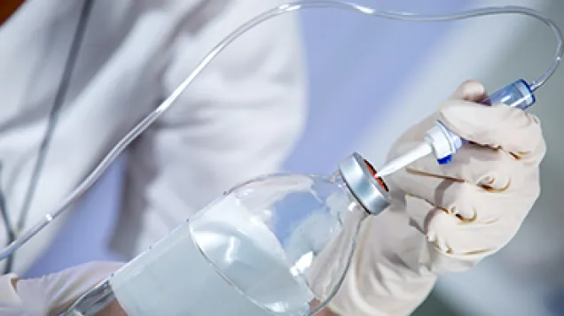 Antibiotics and doctors in a hospital