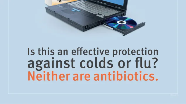 Poster: Is this an effective protection against colds or flu? Neither are antibiotics.