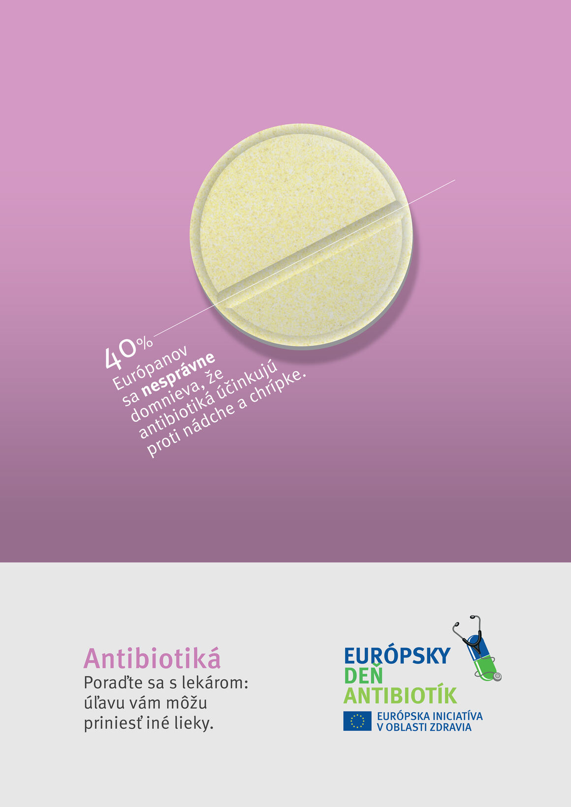 Postery: Antibiotiká Poraďte sa s lekárom: úľavu vám môžu priniesť iné lieky.