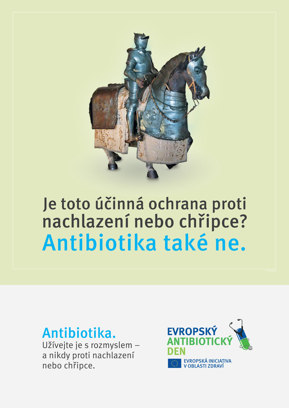 Plakáty: Je toto účinná ochrana proti nachlazení nebo chřipce? Antibiotika také ne.