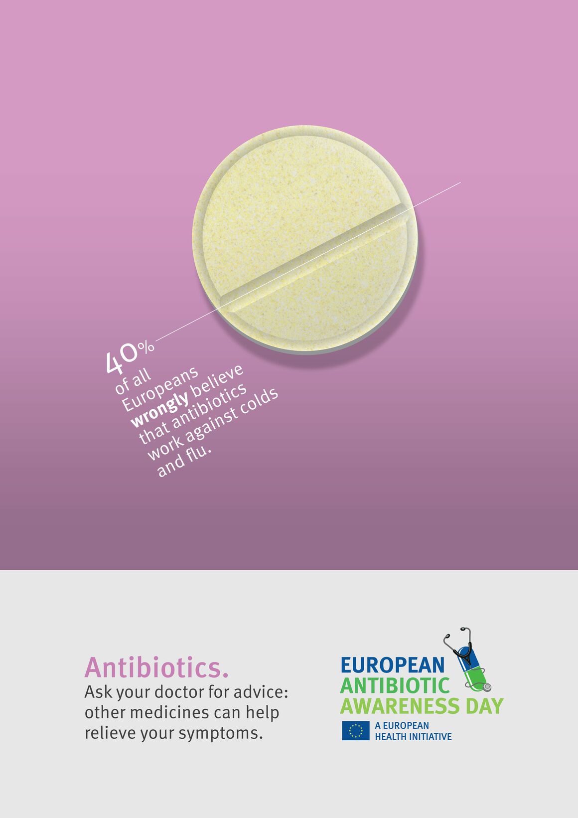Antibiotics.  Ask your doctor for advice: other medicines can help  relieve your symptoms.