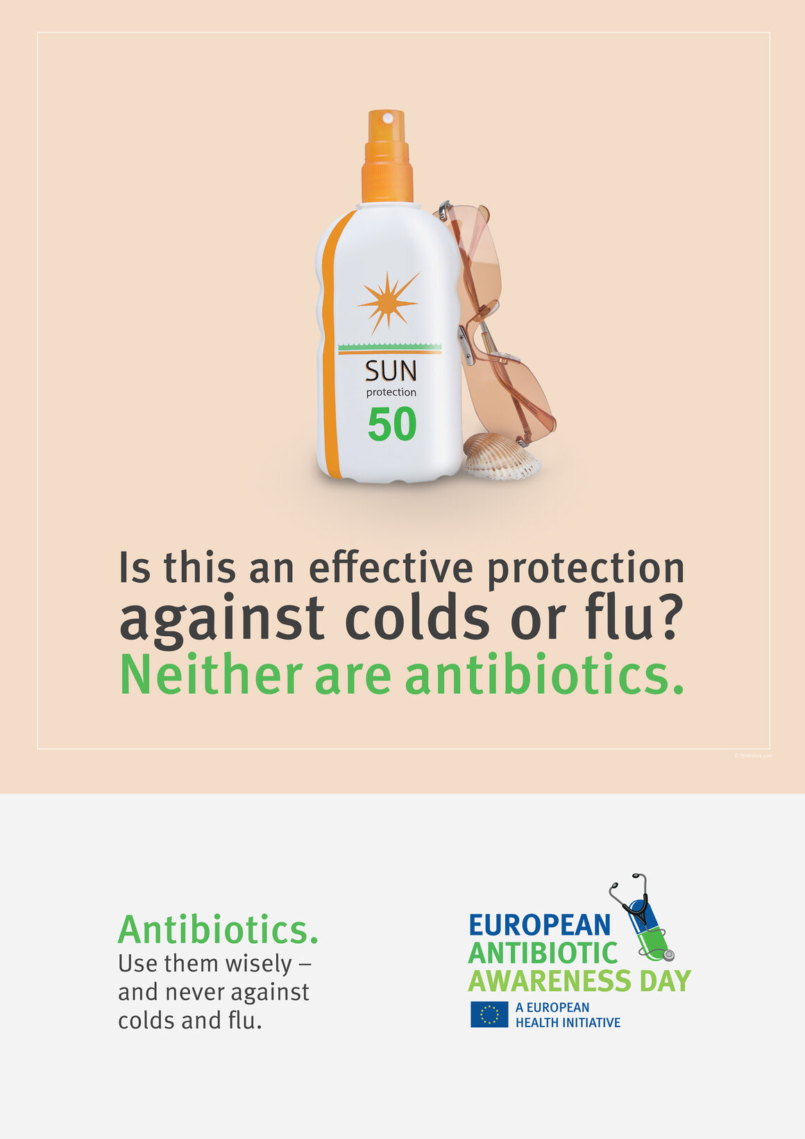 Poster: Is this an effective protection against colds or flu? Neither are antibiotics.